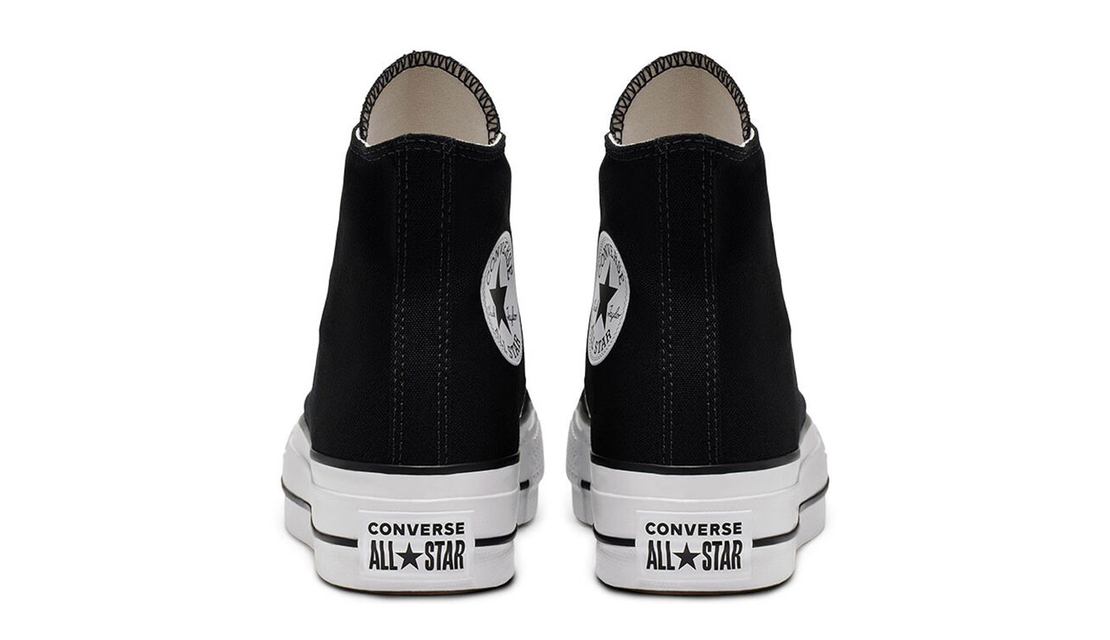 CONVERSE ALLSTAR CHUCK TAYLOR LIFT אולסטאר פלטפורמה גבוה שחור לבן