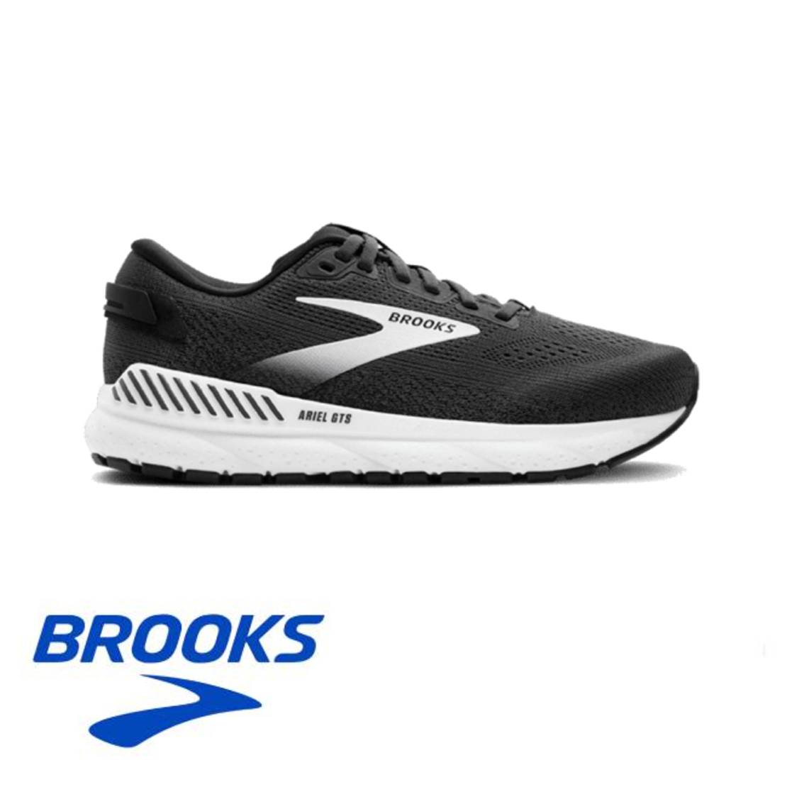 BROOKS ARIEL GTS 26 2E ברוקס נשים שחור לבן