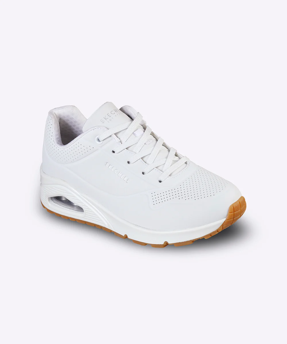 SKECHERS UNO סקצ'רס נשים לבן סוליית דבש