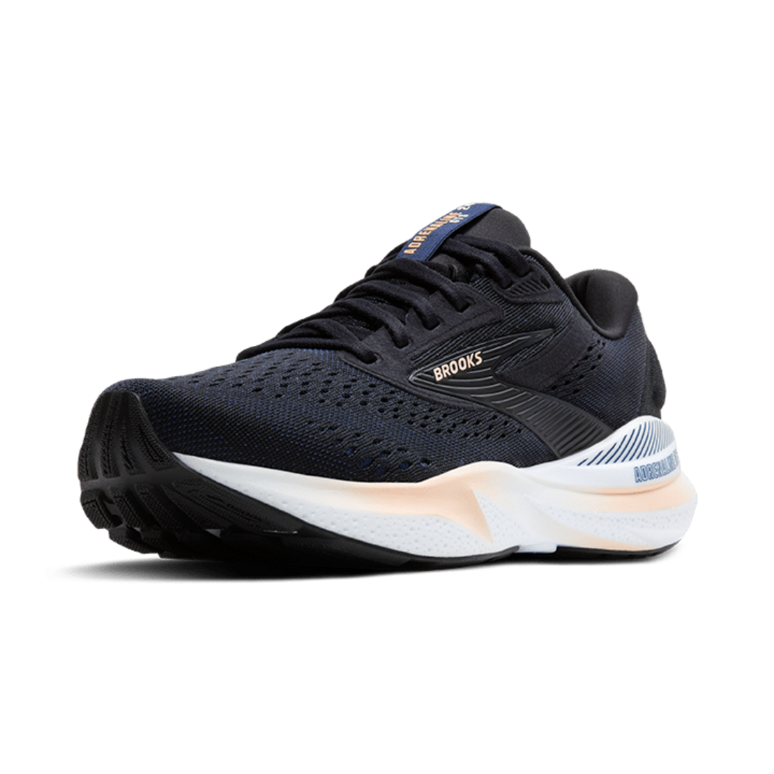 BROOKS ADRENALINE GTS 24 ברוקס נשים שחור לבן כתום