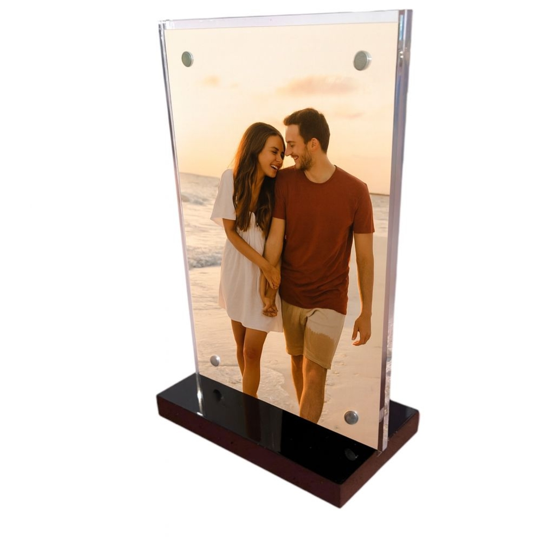 מעמד אקריל עם בסיס שחור 10X15 ס