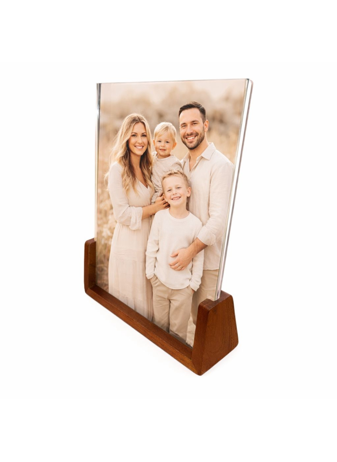 מעמד אקריל עם בסיס עץ 20X15 ס