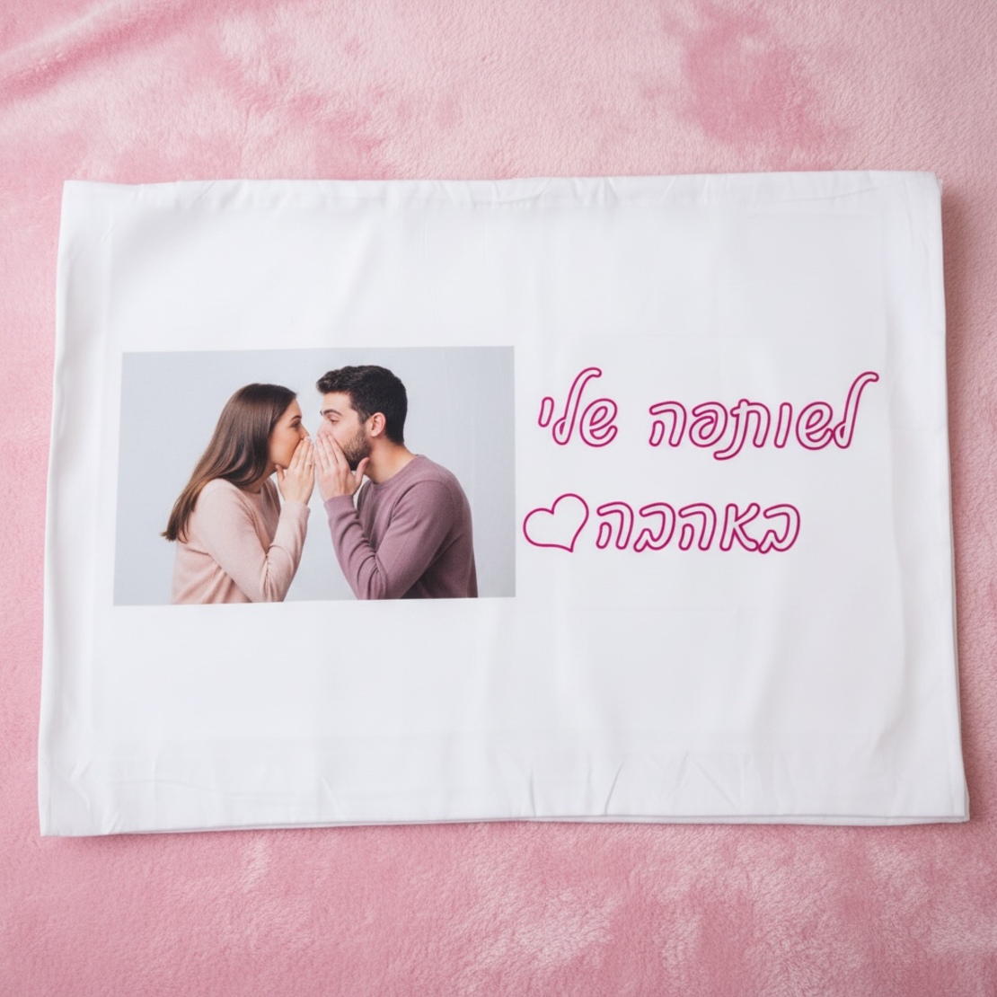 ציפית לכרית עם הדפסה