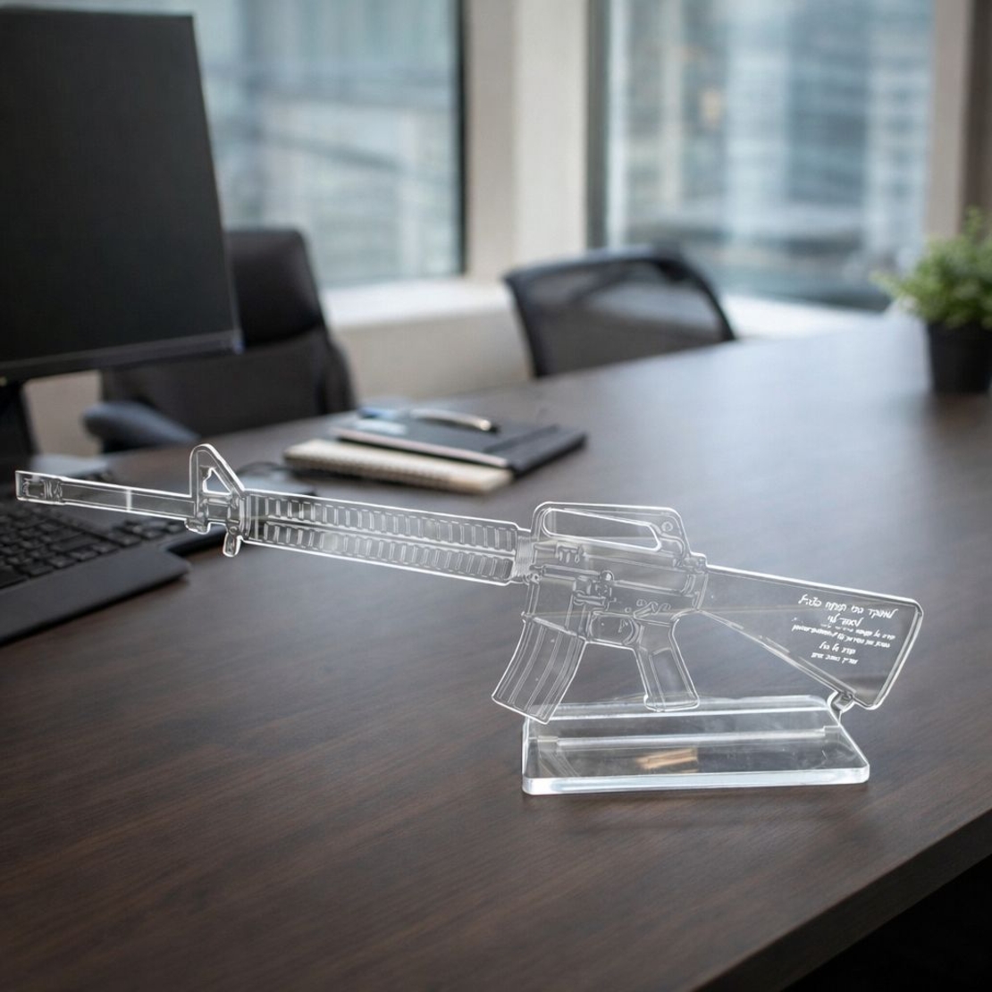 רובה M16 מאקריל עם הקדשה