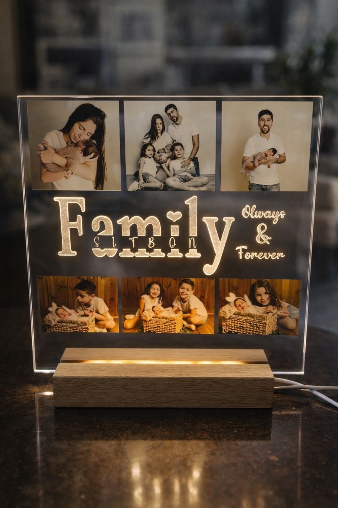 מנורת לילה עם הדפסה