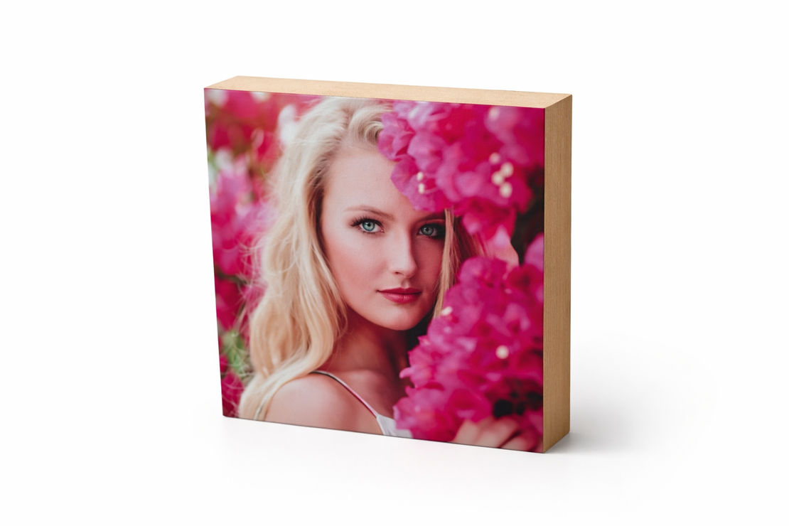 בלוק עץ עם הדפסה אישית 10X10