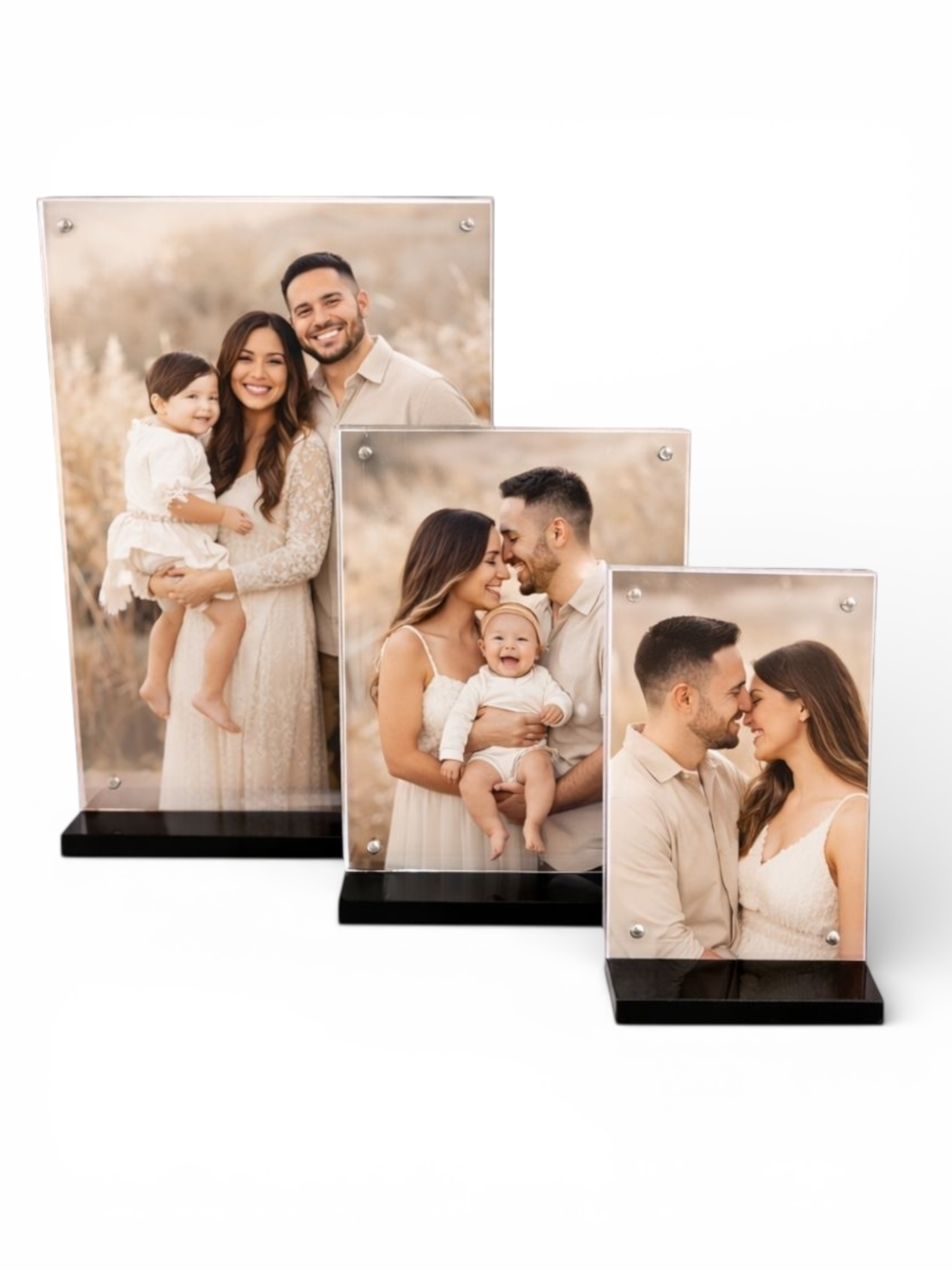 מעמד אקריל עם בסיס שחור בגודל A4