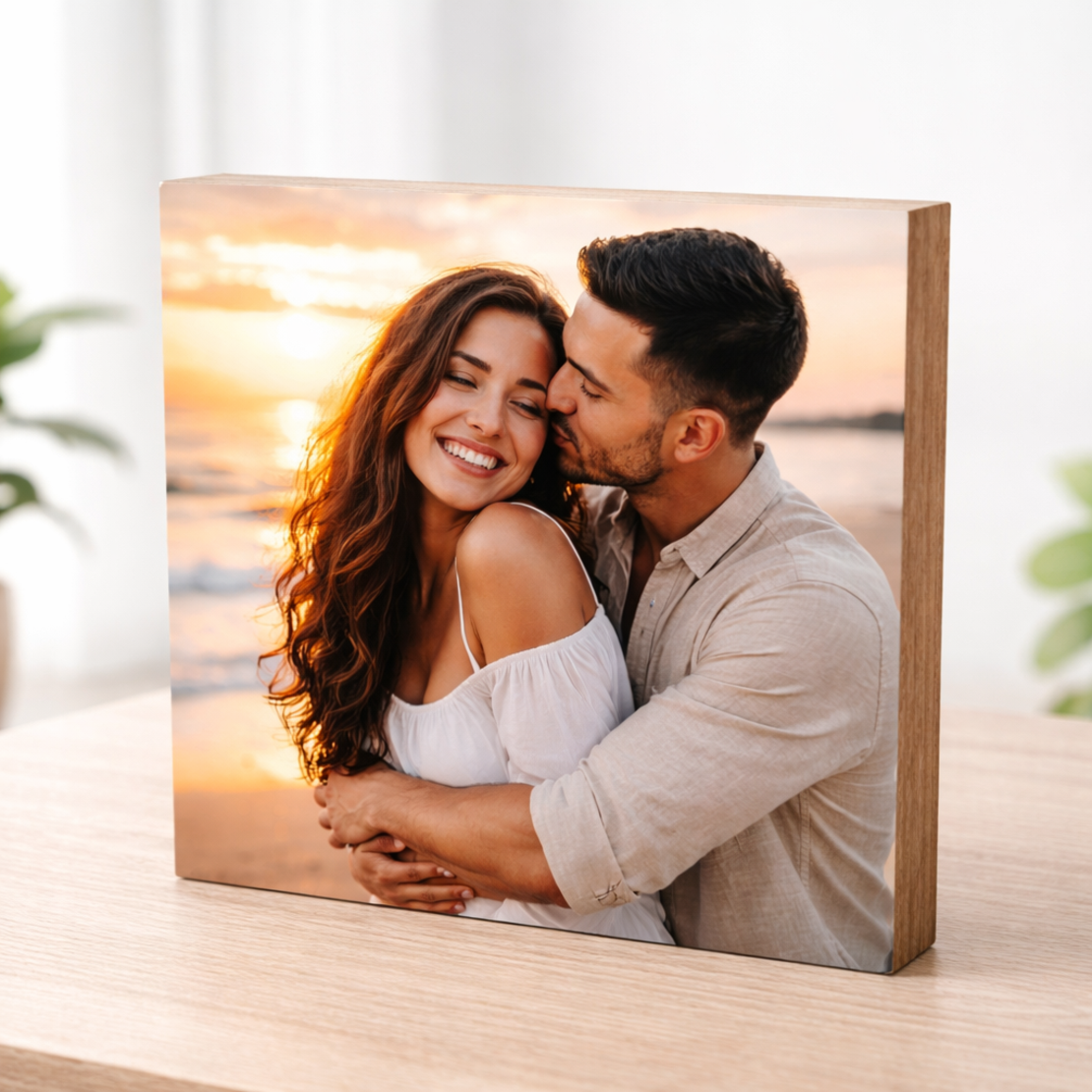 בלוק עץ  עם הדפסה אישית 19X19