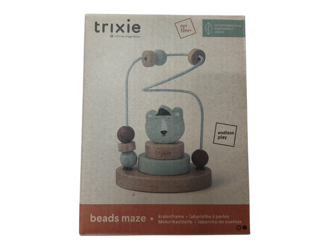 מבוך חרוזים מעץ