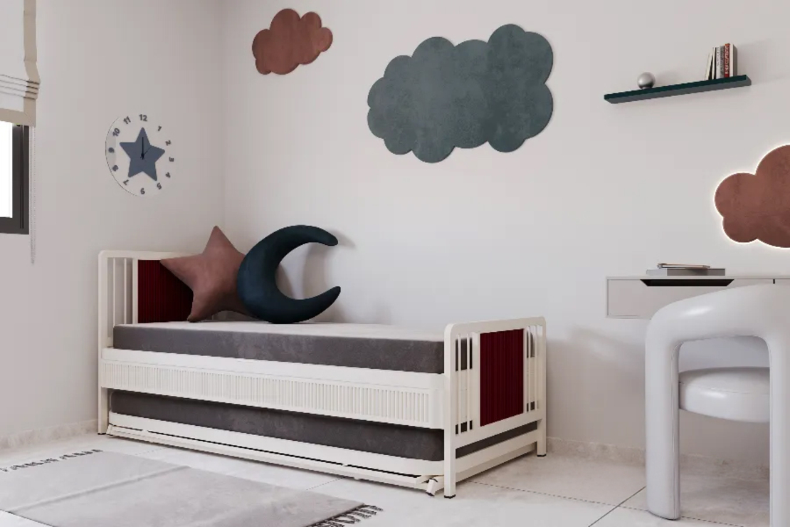 מיטת הייריזר כפולה + ארגז עליון דגם נוי