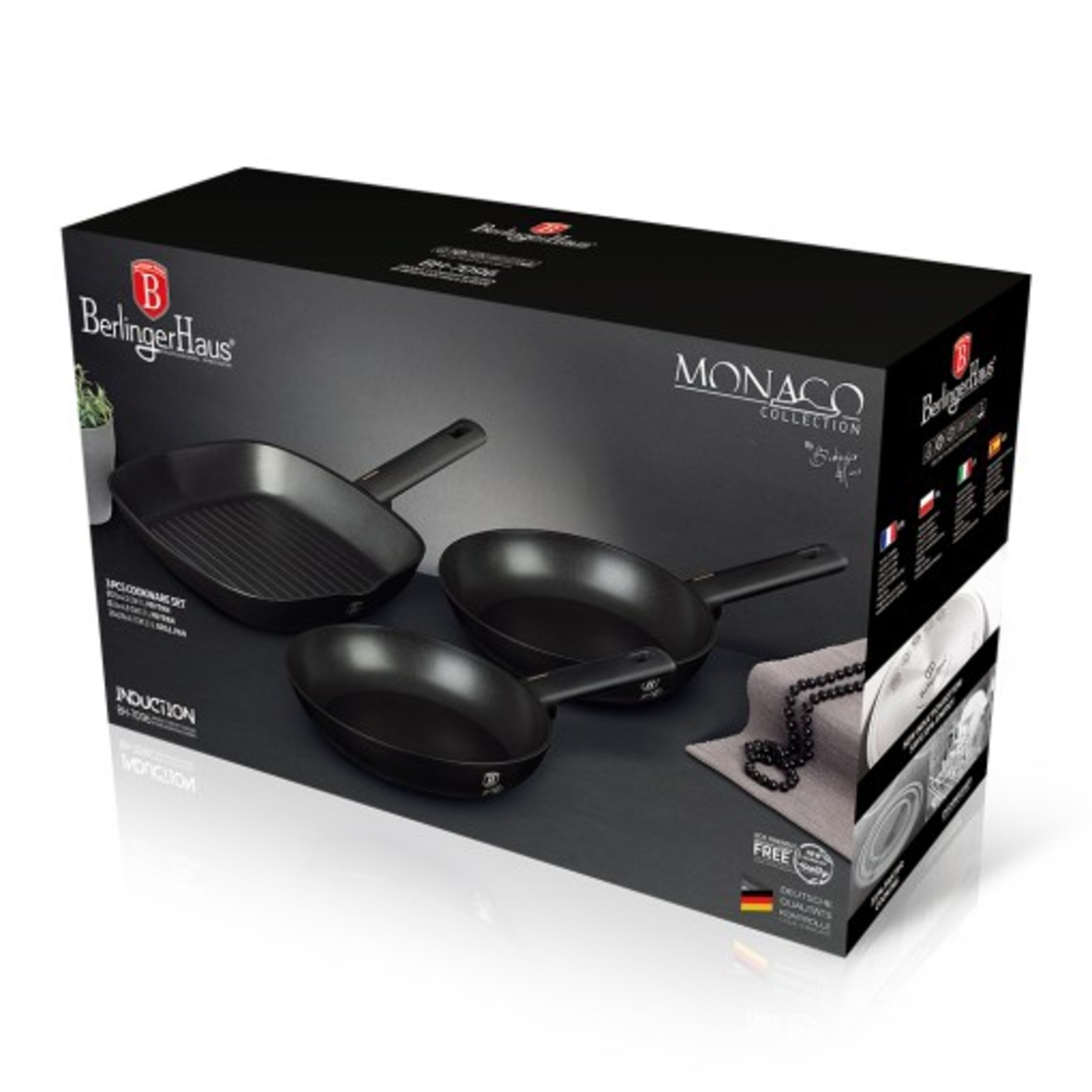 סט 3 מחבתות איכותיות BH-7096 Monaco