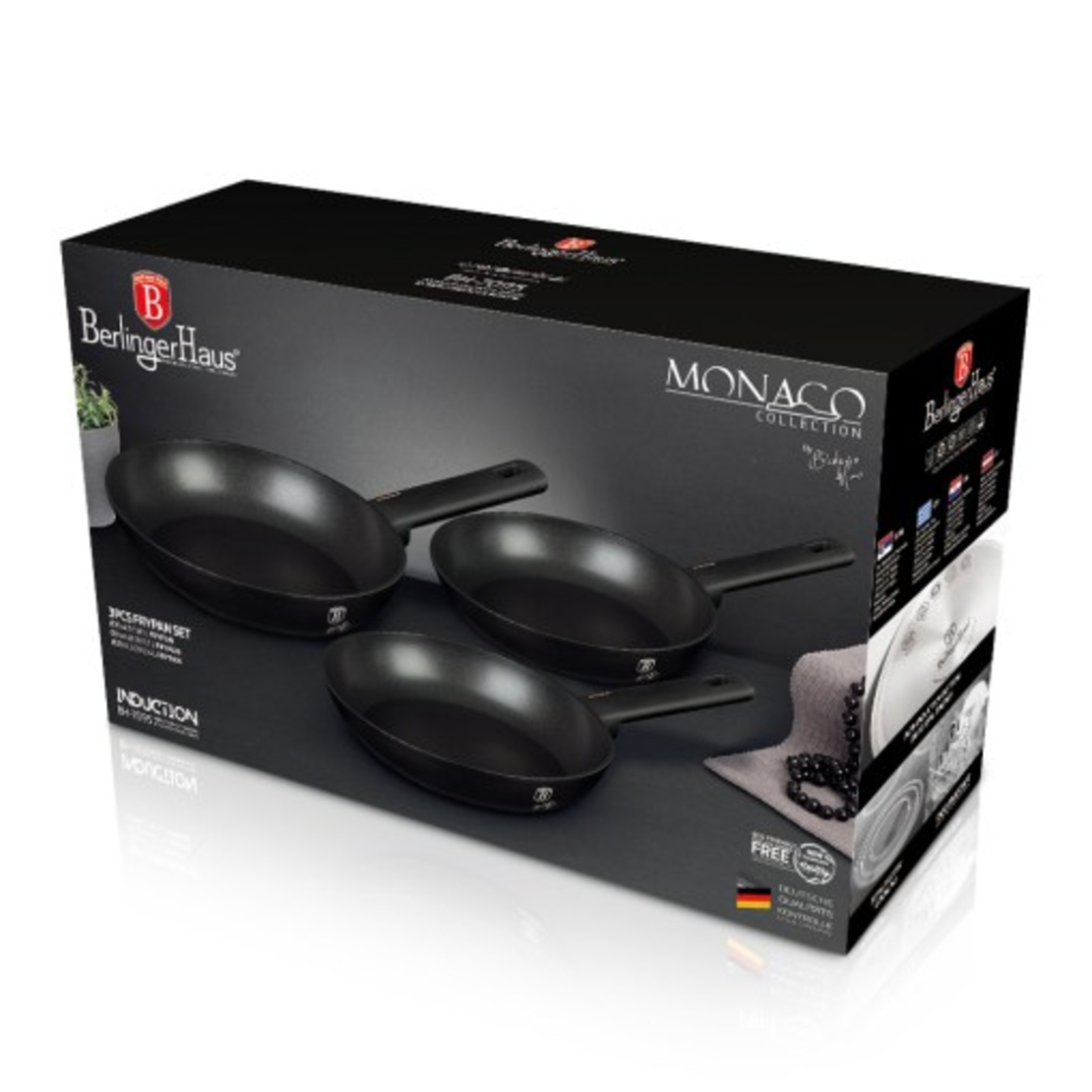 סט 3 מחבתות איכותיות BH-7095 Monaco