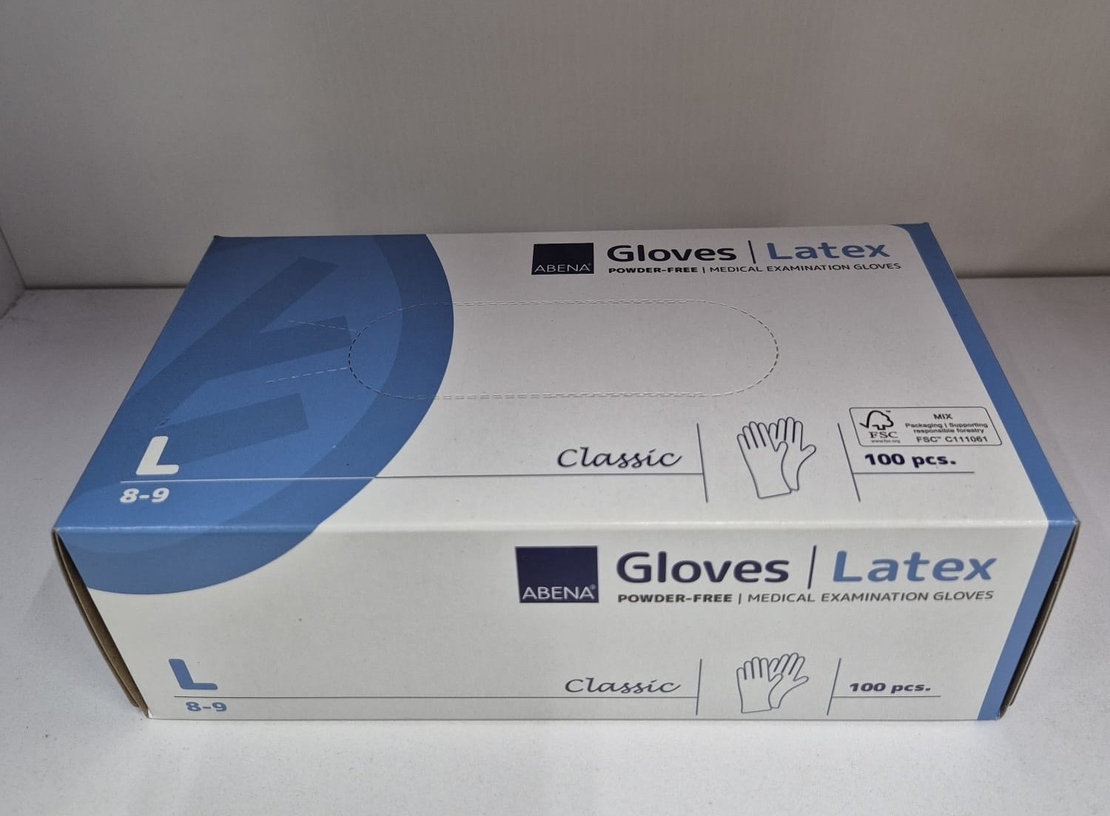 כפפות לטקס - ללא אבקה - 100 יח