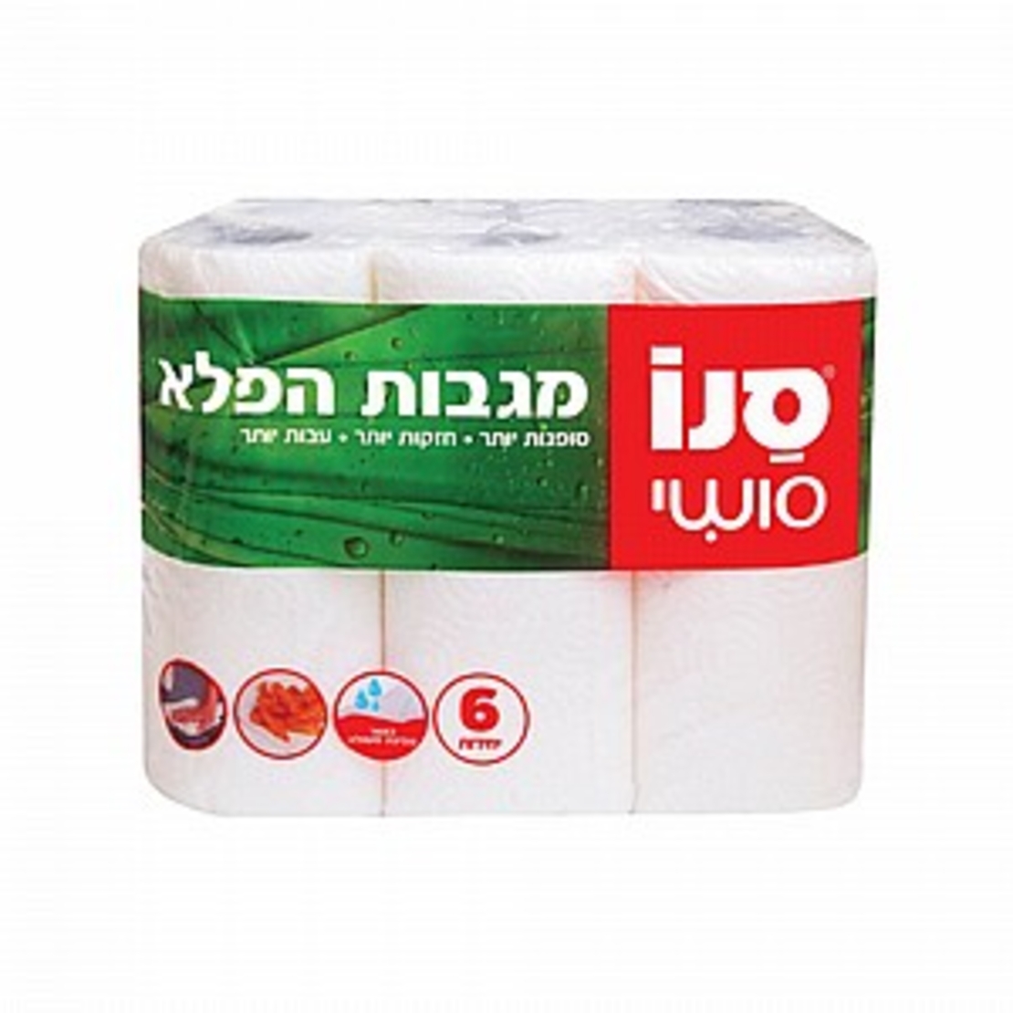 מגבות נייר סנו מארז 6 גלילים