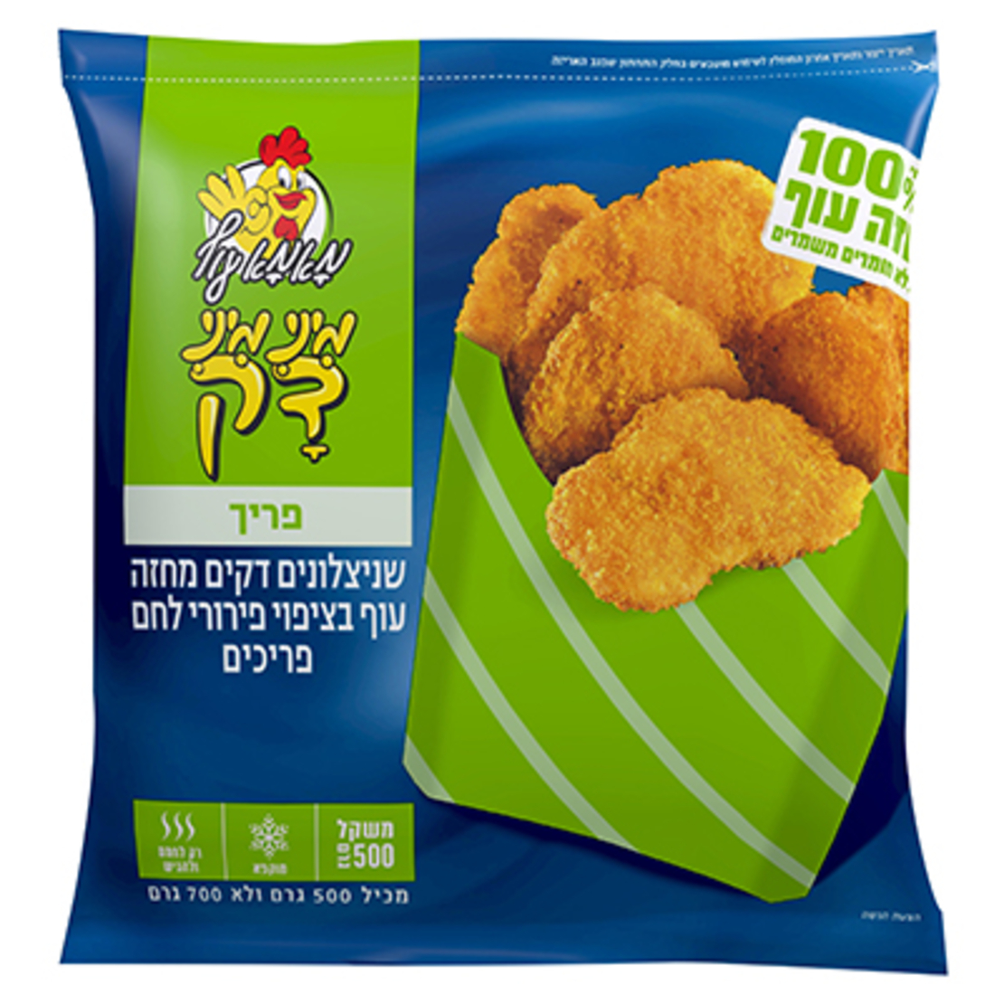 מיני מיני דק שניצלונים בציפוי פריך 500 גרם מאמא עוף