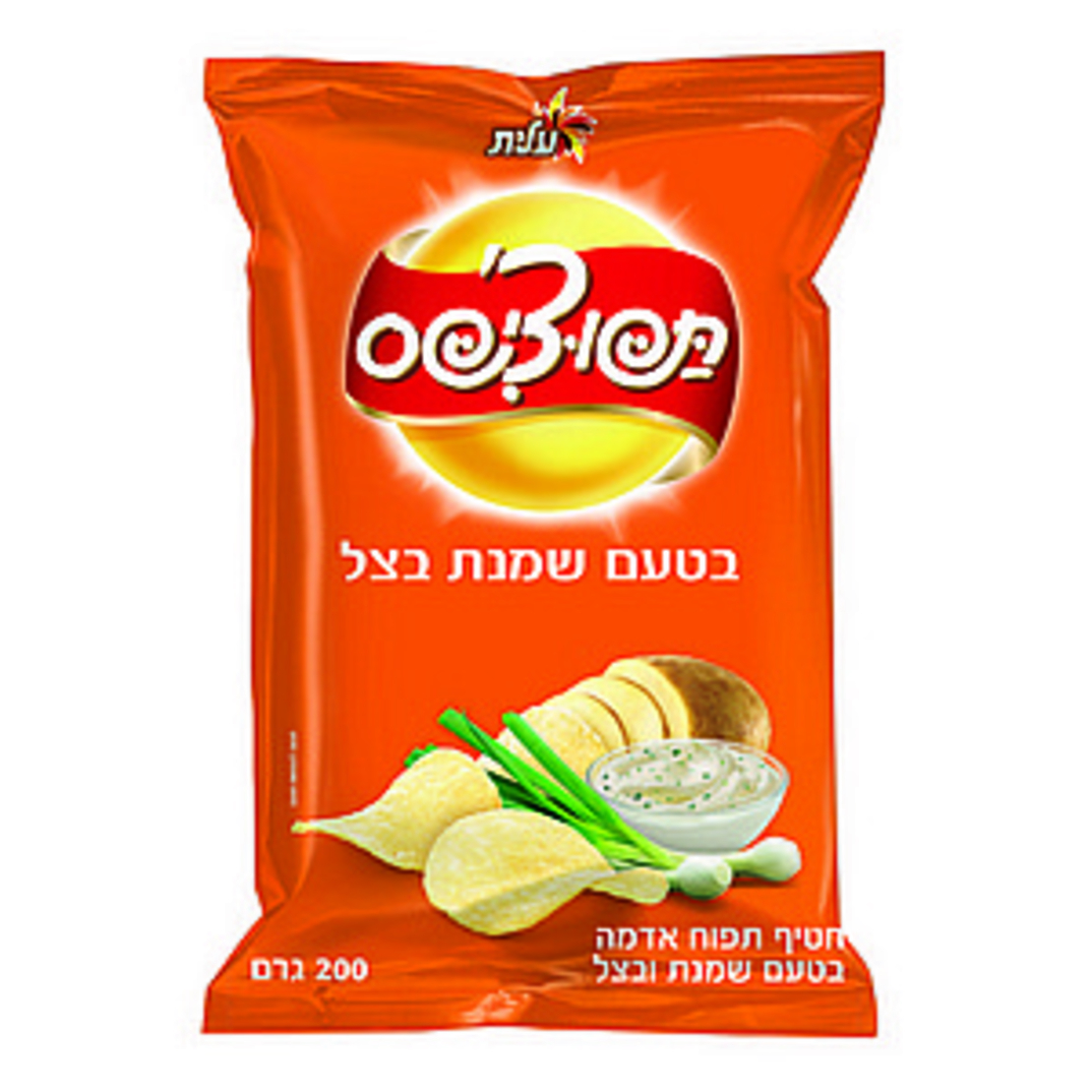 תפוצ'יפס בטעם שמנת ובצל 200 גרם