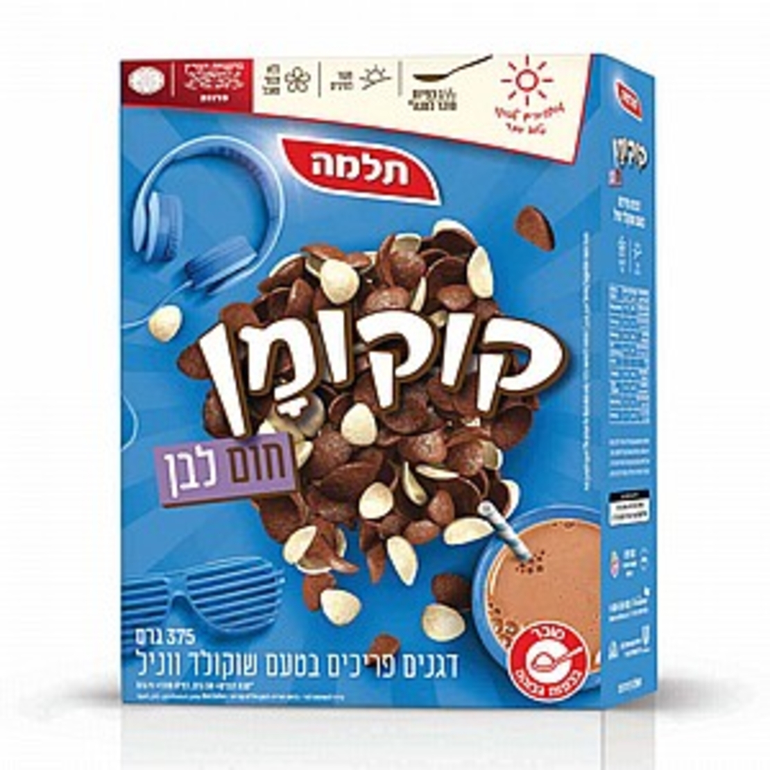 קוקומן חום לבן תלמה 375 גרם