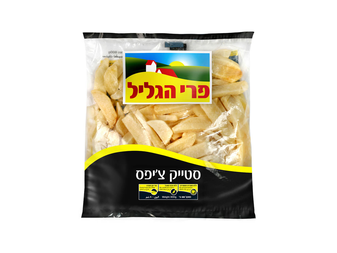 סטייק צ'יפס 800 גרם פרי הגליל