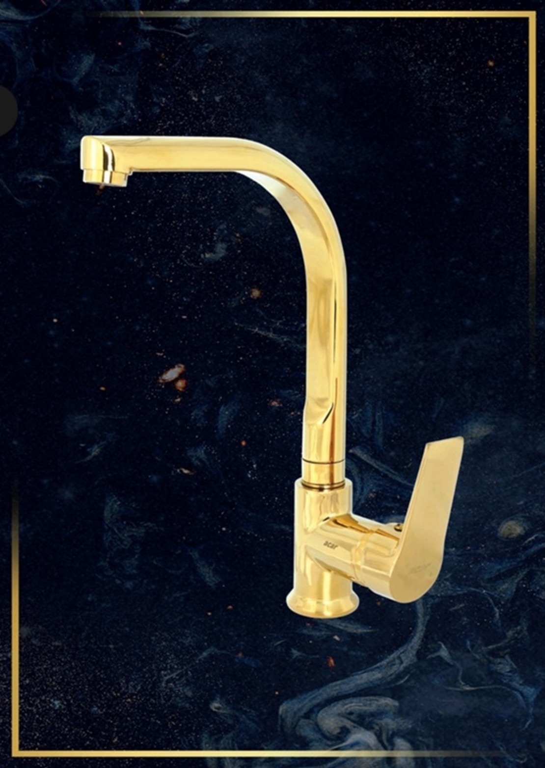 ברז מטבח ברבור בצבע זהב דגם STILLA GOLD