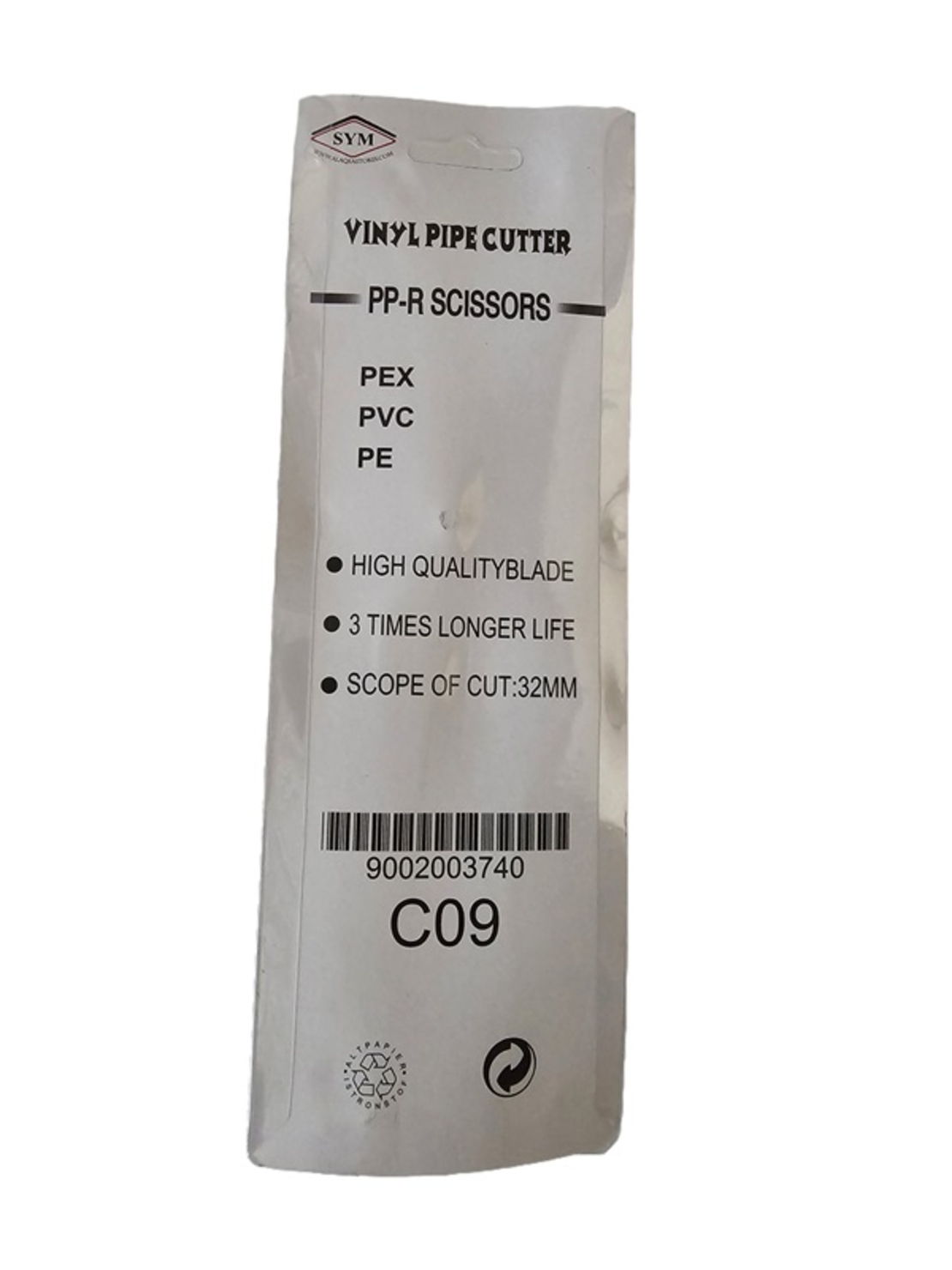 חותך צינורות פלסטיק  PVC/ PPR / HDPE / PP / PEX עד לקוטר 32 מ