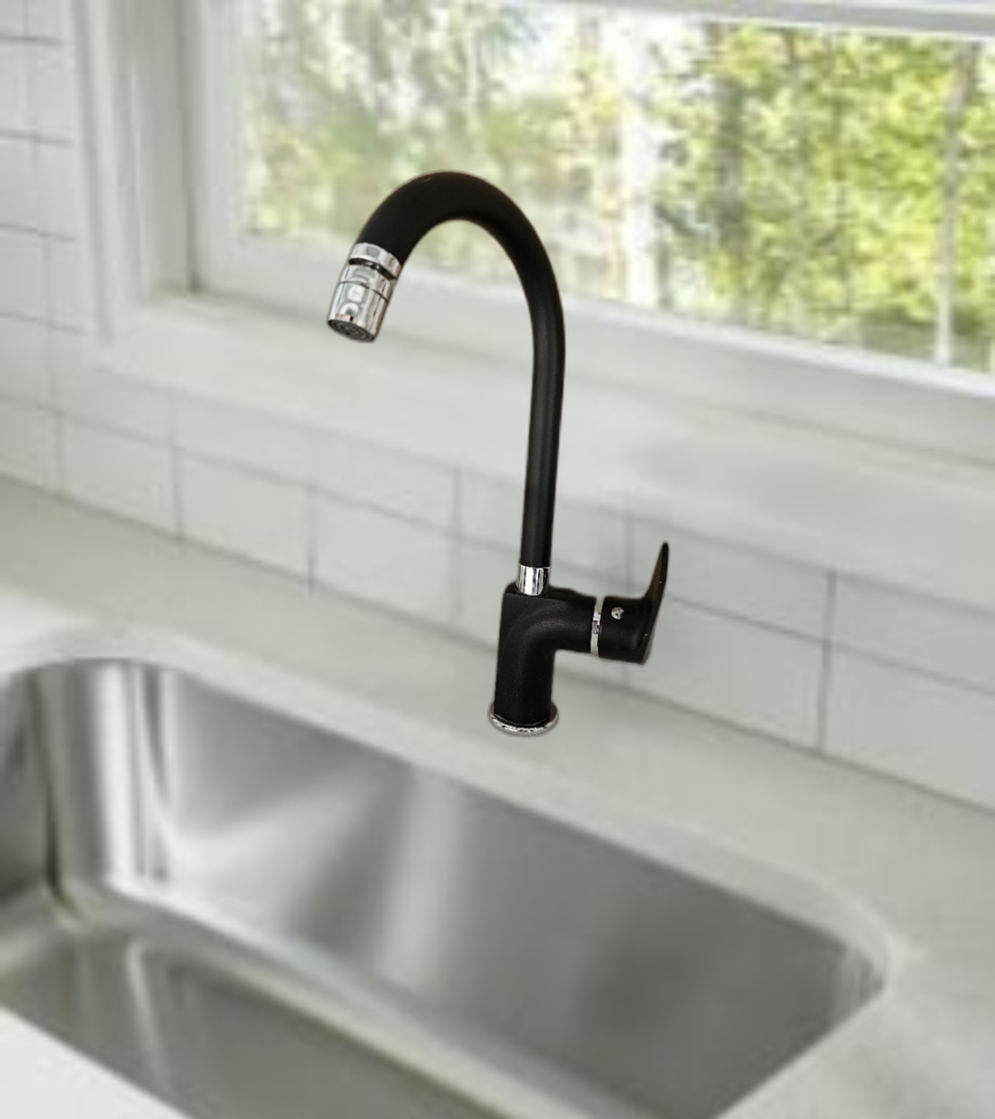 ברז מטבח שחור דגם Safir Black