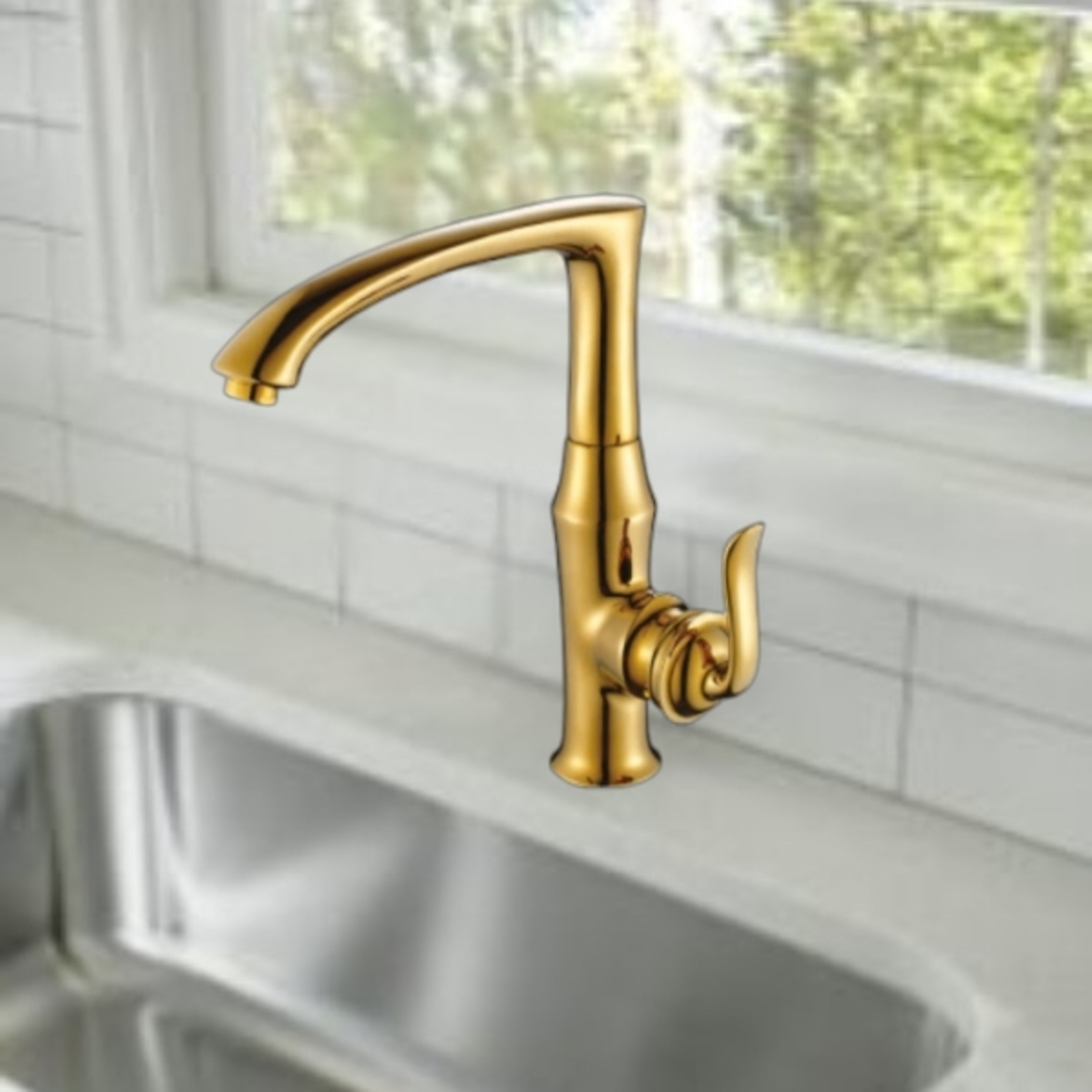 ברז מטבח זהב דגם Elegant Gold