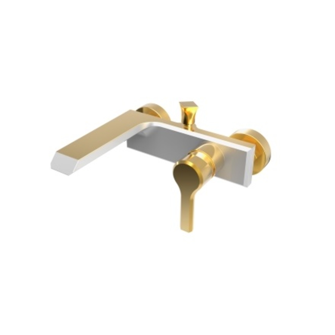 ברז סוללה לאמבטיה זהב לבן דגם Arista Gold