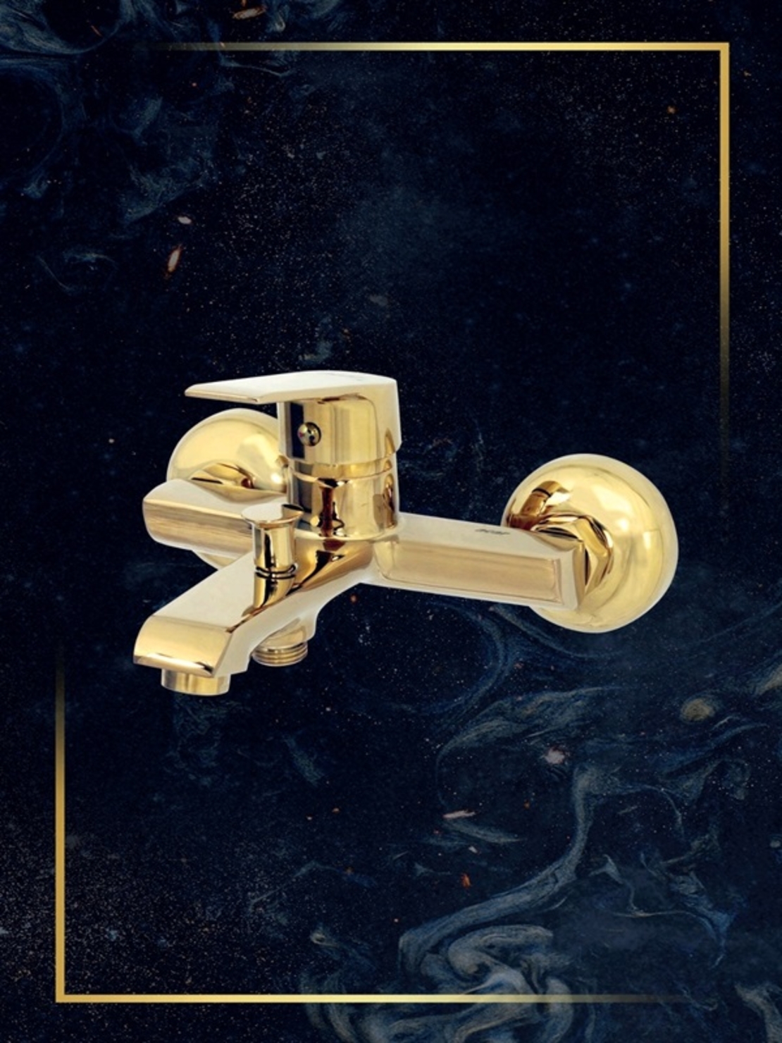 ברז סוללה לאמביה בצבע זהב דגם STILLA GOLD