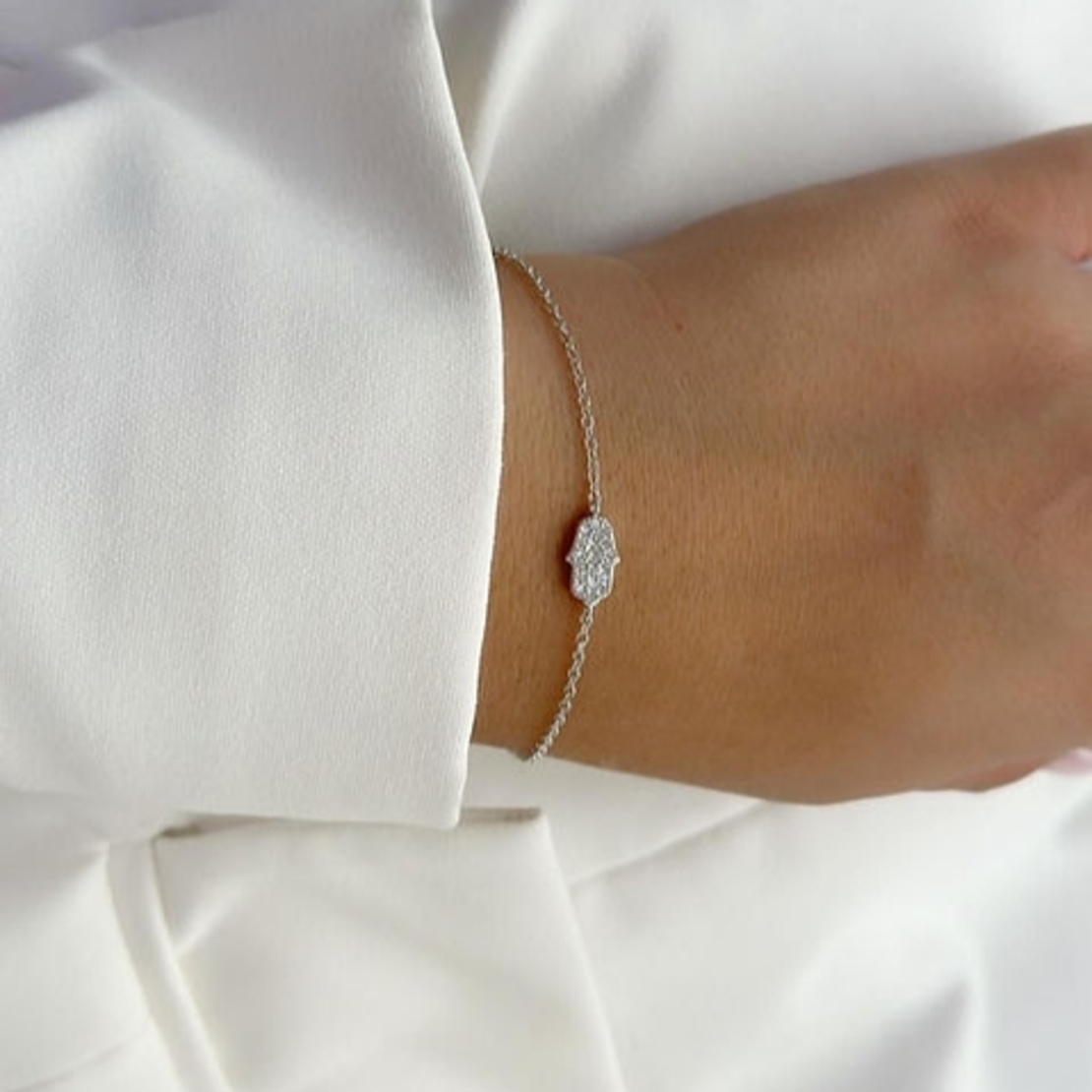 צמיד חמסה קלאסי - כסף 925