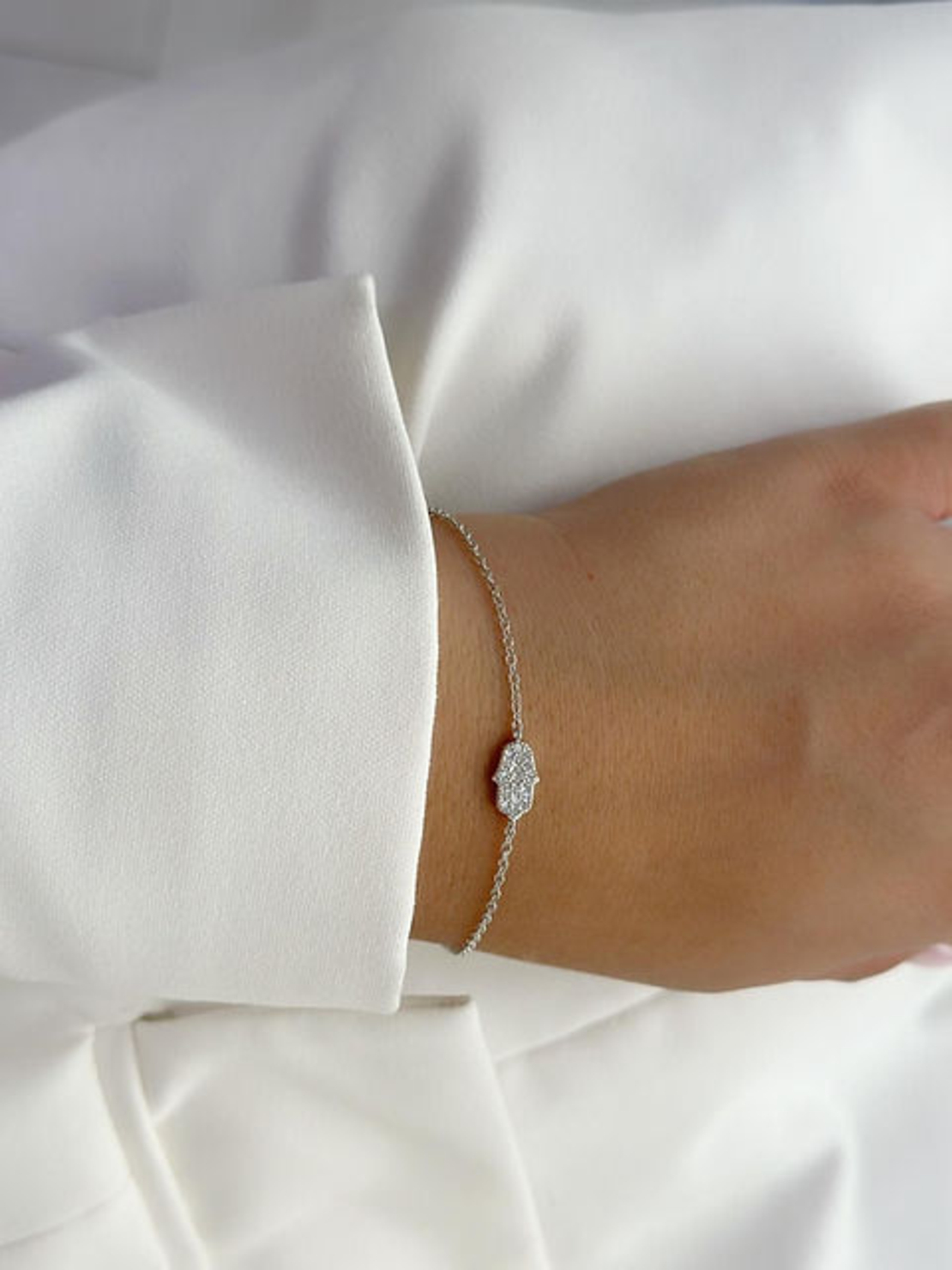 צמיד חמסה קלאסי - כסף 925