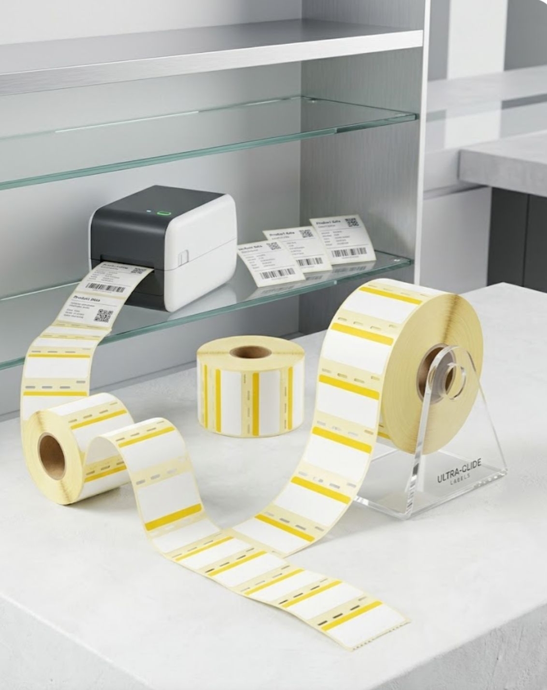 גליל מדבקות 76X42 מ