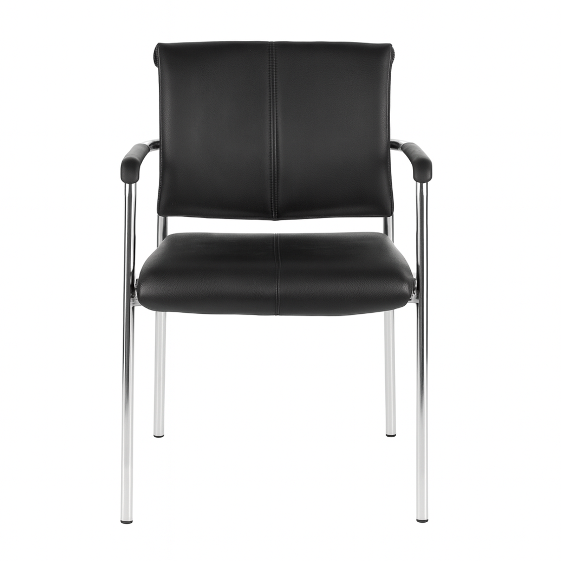 כסא אורח TIME דמוי עור שחור