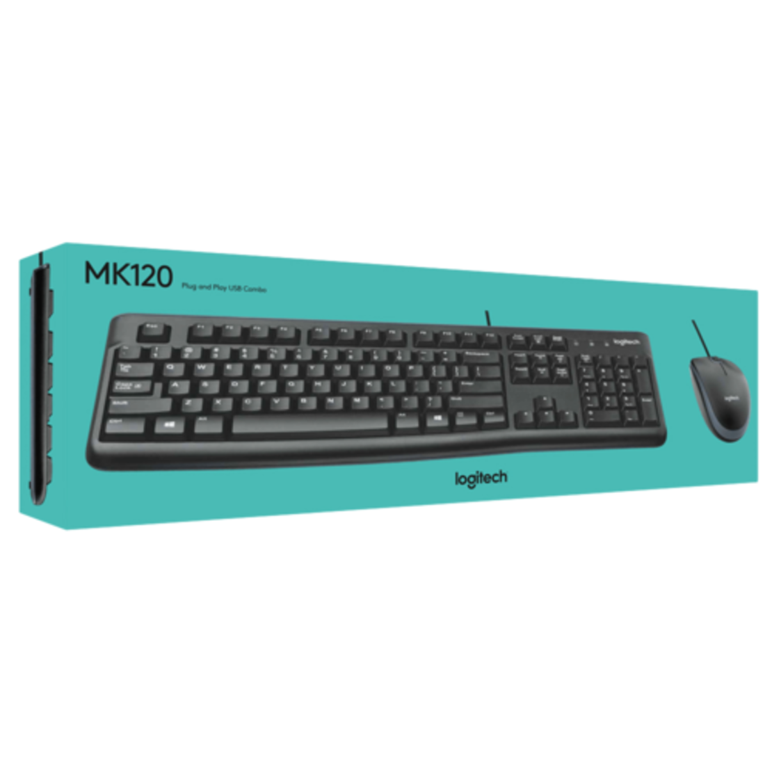 סט מקלדת עברית ועכבר חוטיים Logitech MK120