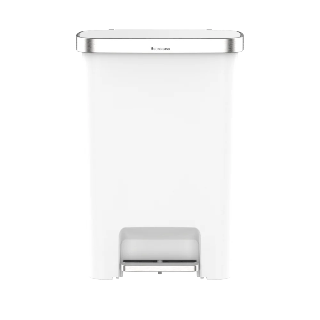 פח דוושה פלסטיק לבן  VICENZA 50L