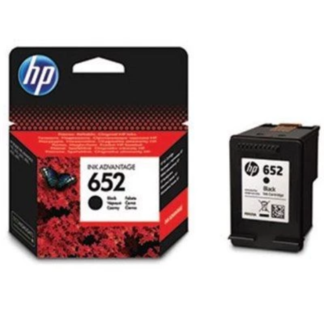 ראש דיו מקורי שחור HP F6V25AE 652