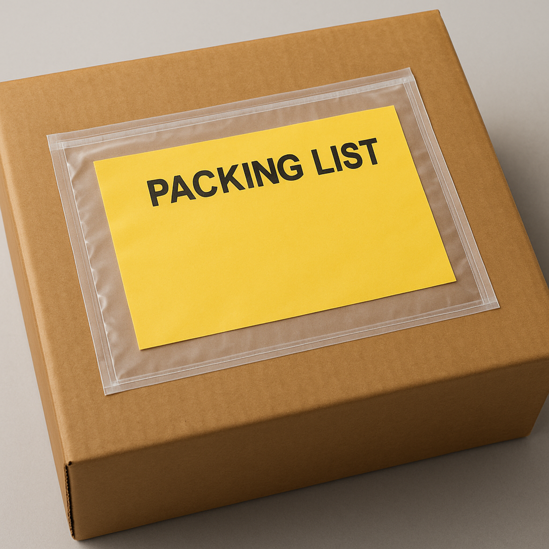 מעטפות פאקינג ליסט / packing list - ארוז 1000 יח מידה 18/24 ס׳׳מ.