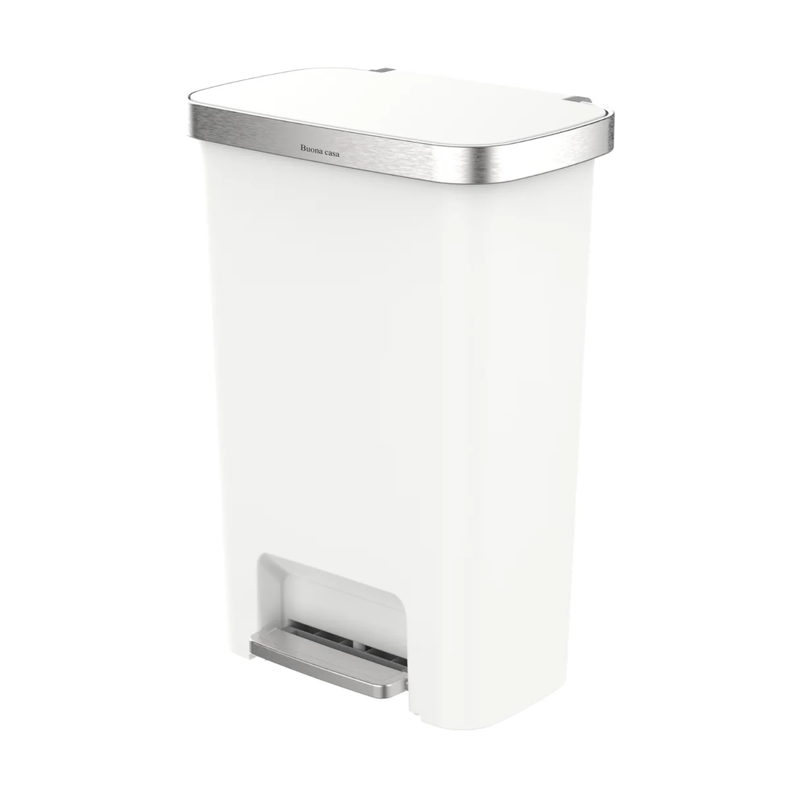 פח דוושה פלסטיק לבן  VICENZA 50L