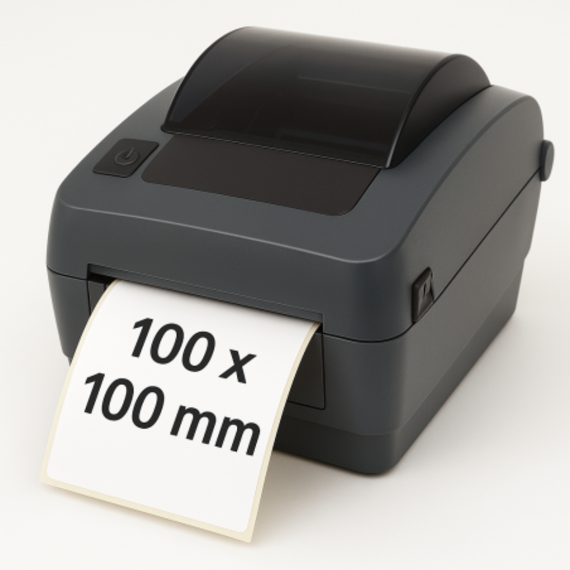 גליל מדבקות 100×100 מ״מ נייר חצי מבריק מתאים להדפסה במדפסות ריבון (Transfer)