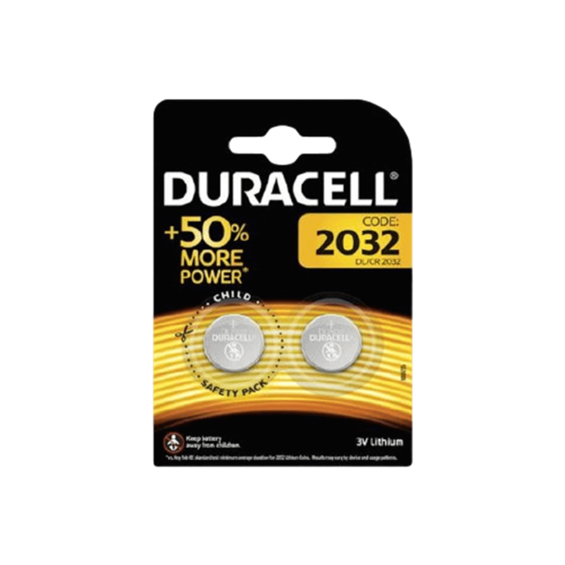 זוג סוללות ליתיום 2032 מבית DURACELL