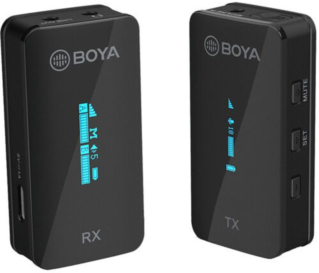מערכת מיקרופון דש אלחוטי מקצועי Boya BY-XM6-S1