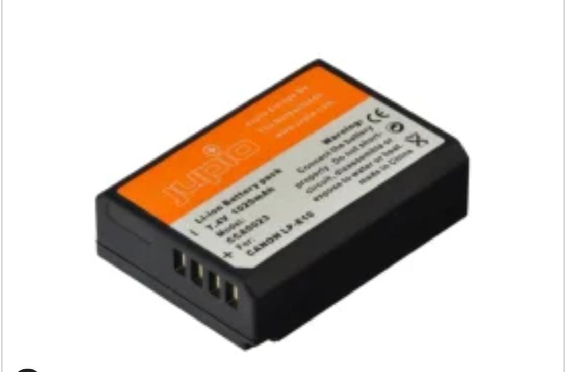 סוללת ליתיום JUPIO LP-E10 למצלמות CANON