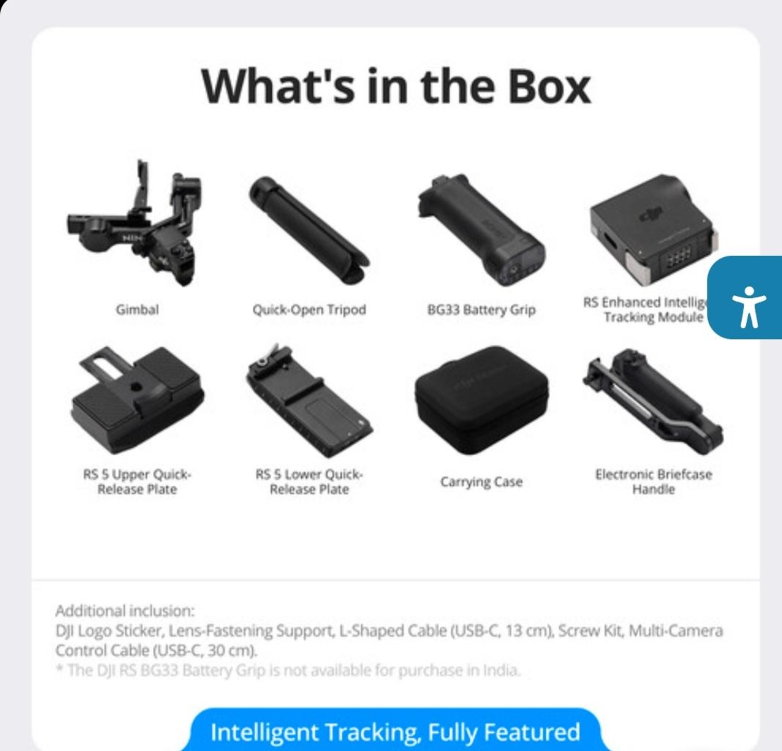 DJI RS 5 Combo גימבל (מייצב)