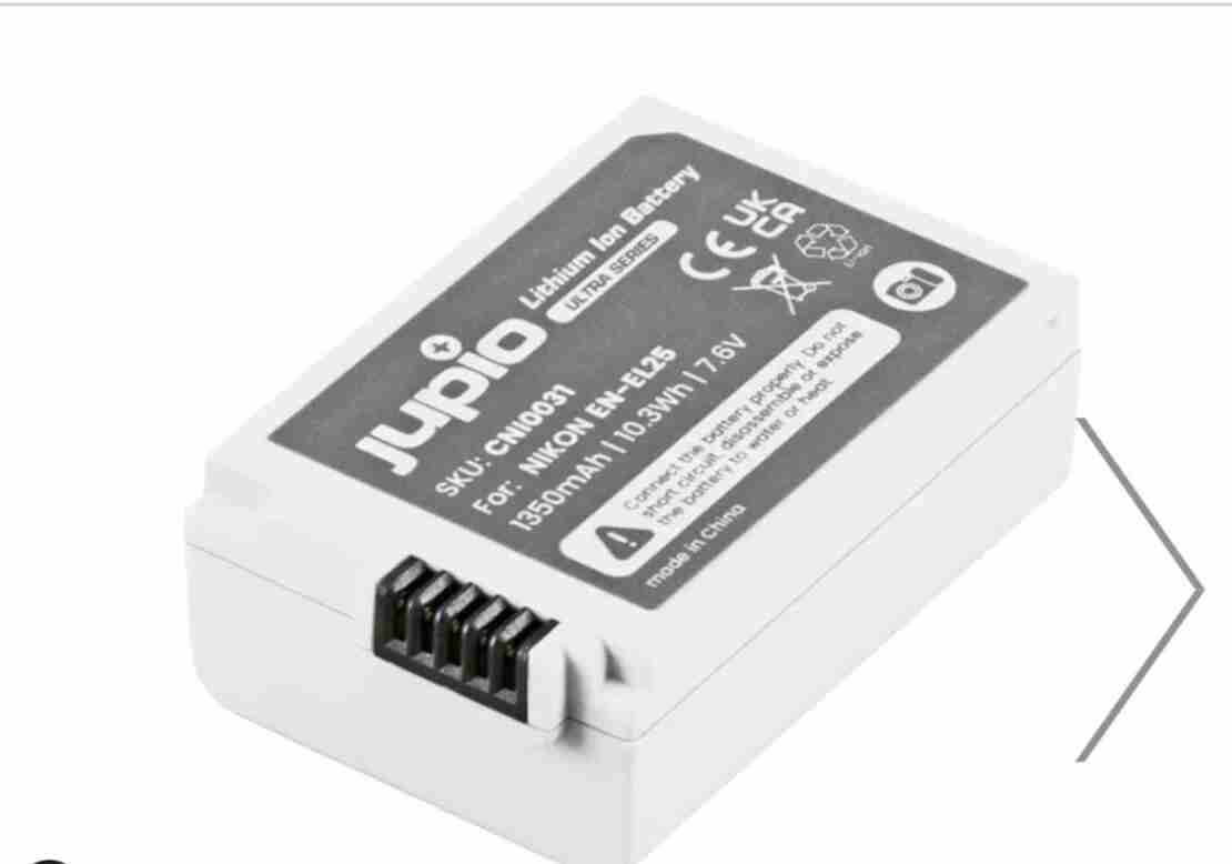 סוללת ליתיום Jupio EN-EL25 *ULTRA* 1350mAh למצלמות Nikon Z