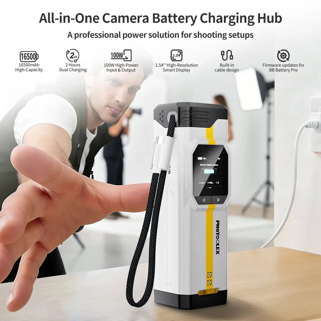 מטען לסוללות למצלמות BB PRO PHOTOOLEX