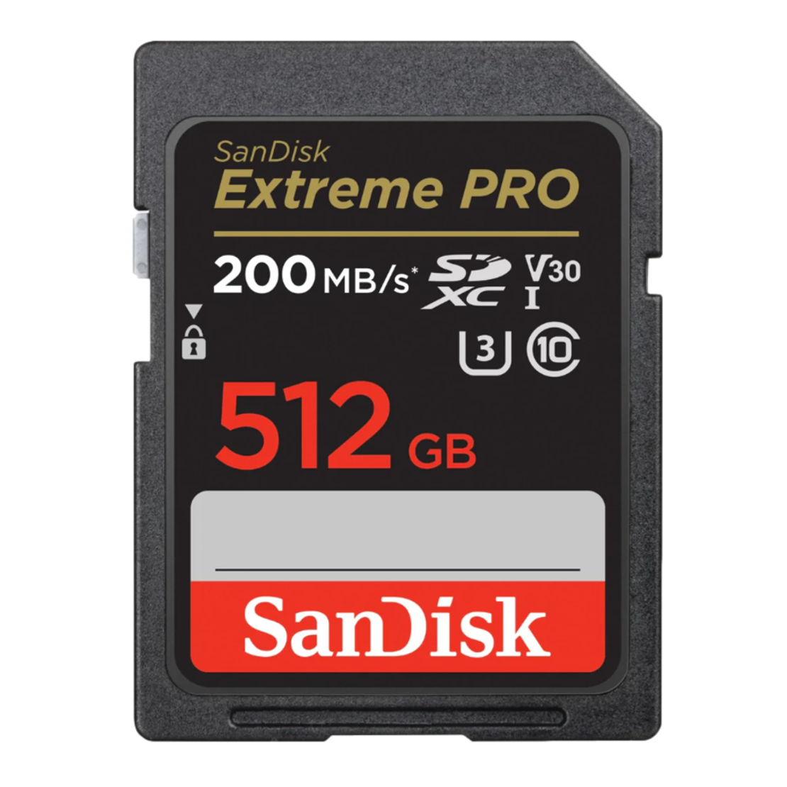 כרטיס זיכרון בנפח 512GB S.D EX PRO 4K 200S מבית SANDISK