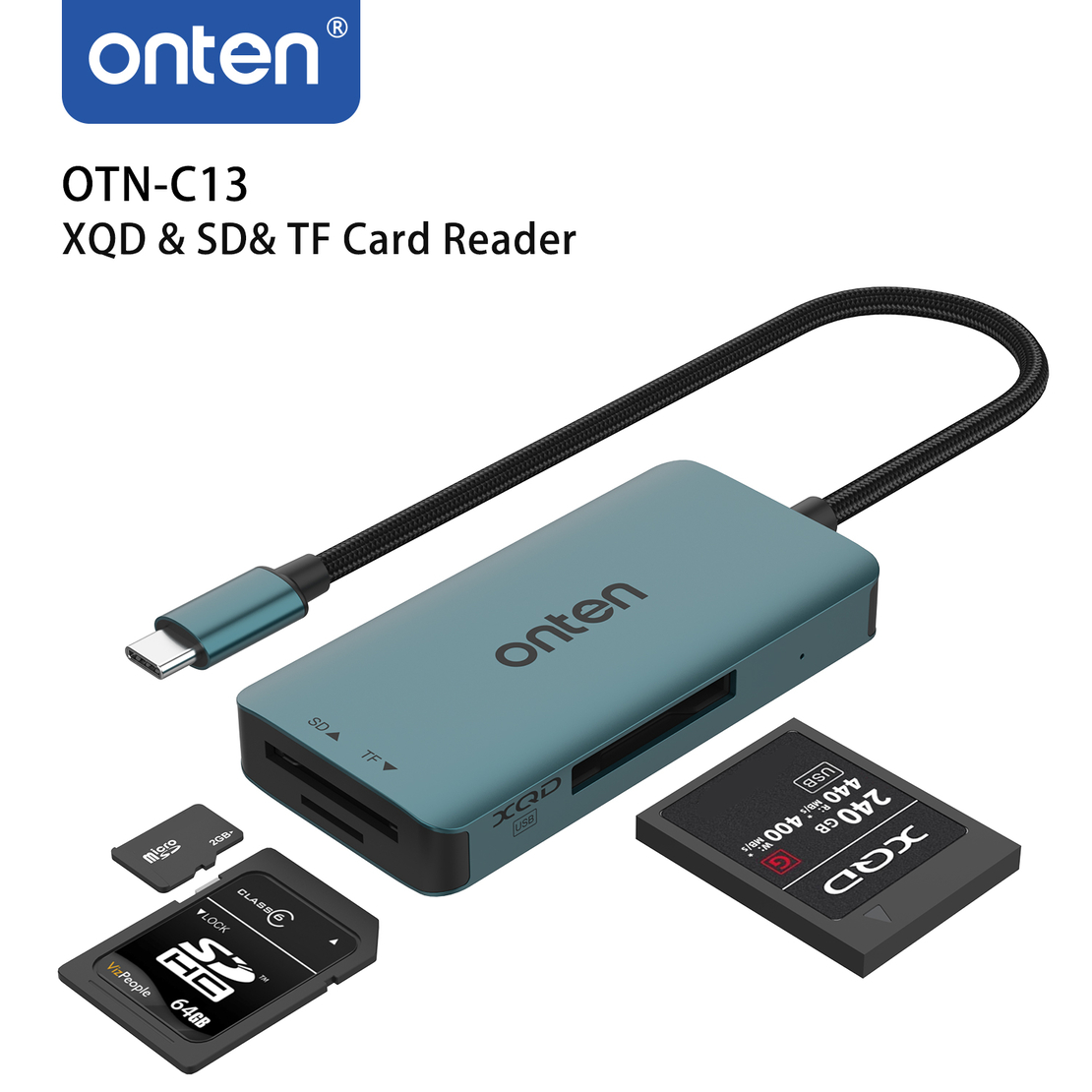 קורא כרטיס ONTEN XQD חיבור TAPE- C