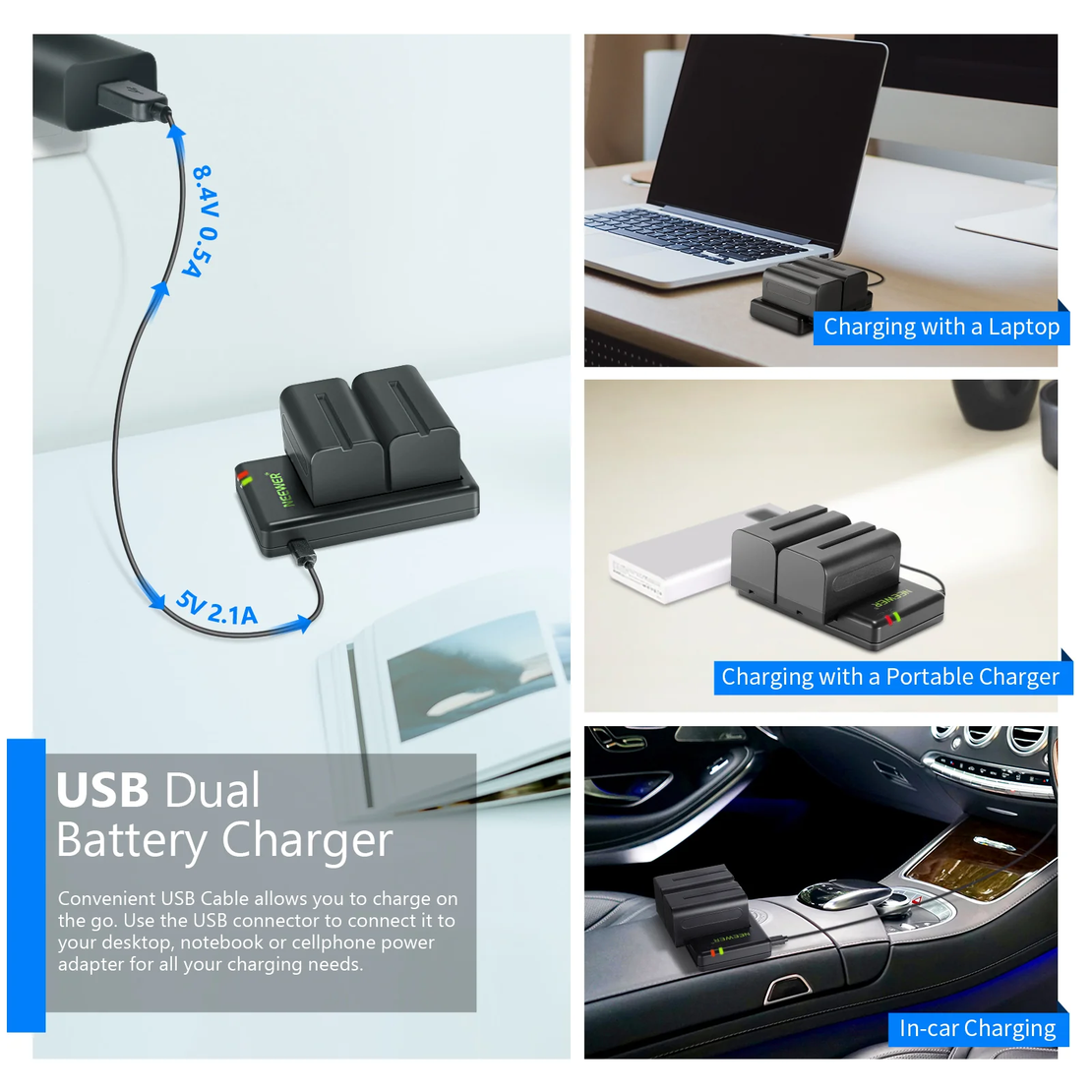 סט סוללות חלופיות של סוני NEEWER NP-F750 בנפח 5600mAh