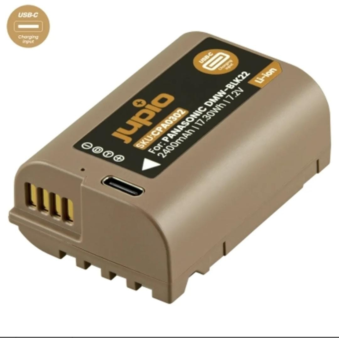 סוללה למצלמות פנסוניק Jupio DMW-BLK22 USB-C