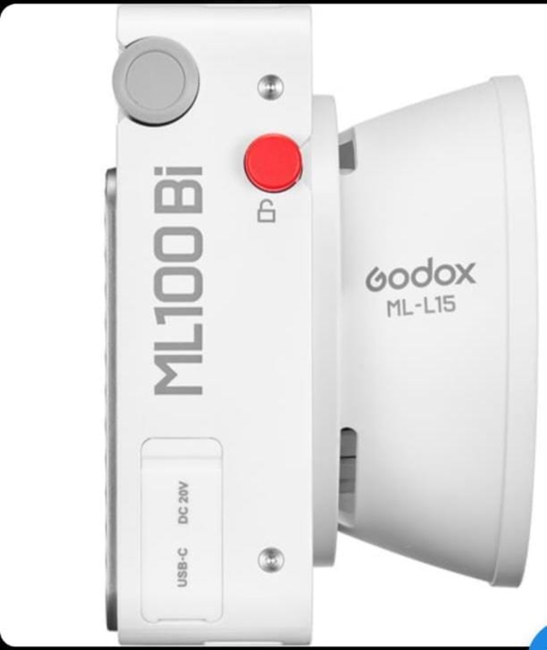 Godox ML100Bi K2 תאורת לד Bi-color קומפקטית 120W + מתאם V-Mount