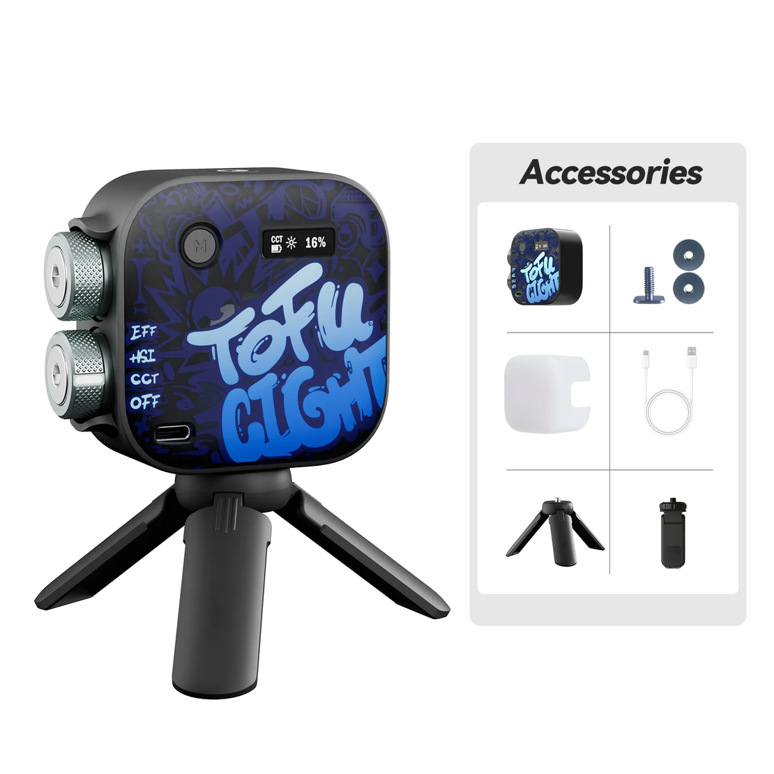 פנס לד קטן TOFU SUMARAI BLACK PHOTOOLEX